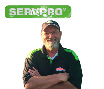 SERVPRO employee, RJ Barnett, male, posing outside