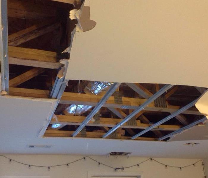 Ceiling restoration after water damage