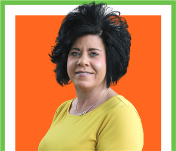 Christy, Female, against orange background